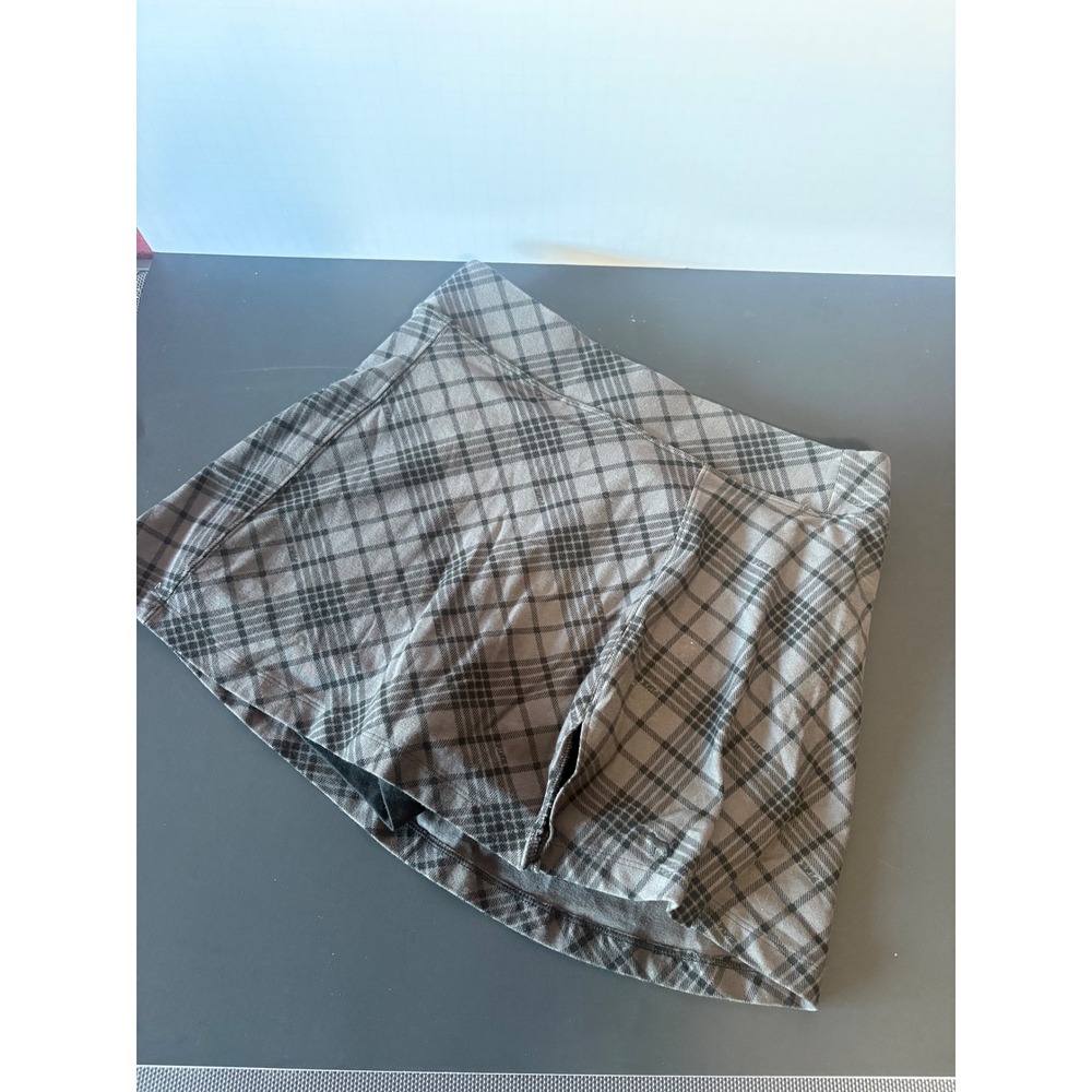 Pink Victoria's Secret Grey Black Plaid Skort Women Medium Active Skirt